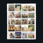 Personalised 20 Photo Collage Fleece Blanket<br><div class="desc">Create Your Own Personalised 20 Photo Collage Blanket</div>