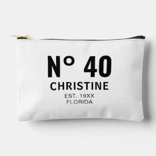 Personalised 20th 30th 40th 50th 60th Birthday Accessory Pouch