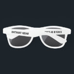 Personalised 20th 30th 40th 50th Birthday Squad Sunglasses<br><div class="desc">Personalised 20th 30th 40th 50th Birthday Squad Sunglasses</div>