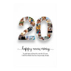 Personalised 20th Anniversary Photo Collage Poster