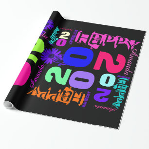 Personalised 20th Birthday POP Wrapping paper