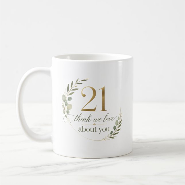 Personalised 21 Things We Love About You Gift Coffee Mug (Left)