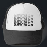 Personalised 21st 30th 40th 50th 60th 70 Birthday Trucker Hat<br><div class="desc">Personalised 21st 30th 40th 50th 60th 70 Birthday Trucker Hat</div>