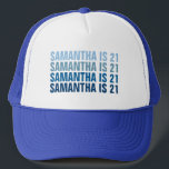 Personalised 21st 30th 40th 50th 60th 70 Birthday Trucker Hat<br><div class="desc">Personalised 21st 30th 40th 50th 60th 70 Birthday Trucker Hat</div>