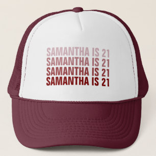 Personalised 21st 30th 40th 50th 60th 70 Birthday Trucker Hat