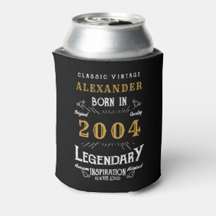 Personalised 21st Birthday Add Name Year Legendary Can Cooler