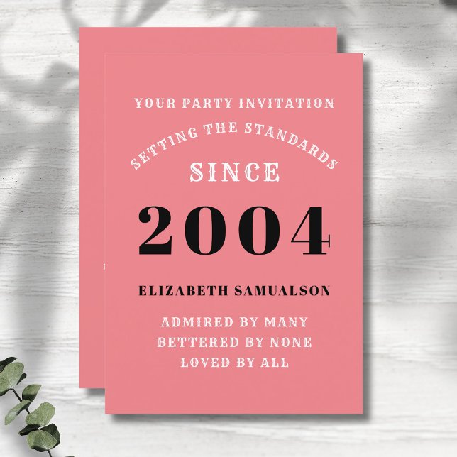 Personalised 21st Birthday Add Your Name Pink Invitation (Personalized pink 21st birthday party invitations )