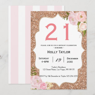 Personalised 21st Birthday Invitation