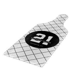 Personalised 21st Birthday Modern and Elegant Cutting Board