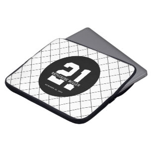 Personalised 21st Birthday Modern and Elegant   Laptop Sleeve
