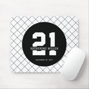 Personalised 21st Birthday Modern and Elegant   Mouse Pad
