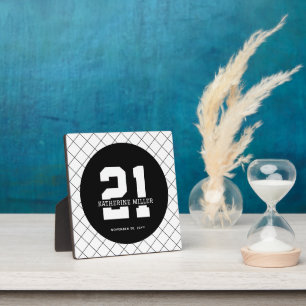Personalised 21st Birthday Modern and Elegant Plaque