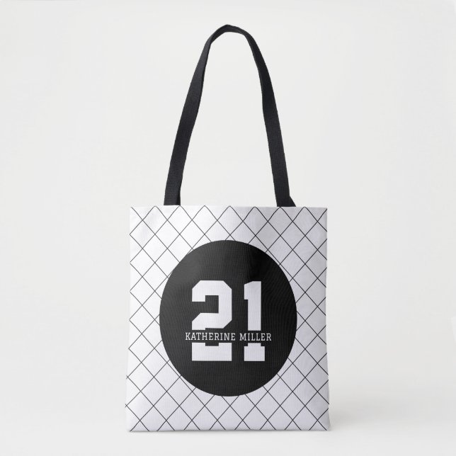 Personalised 21st Birthday Modern and Elegant   Tote Bag (Front)