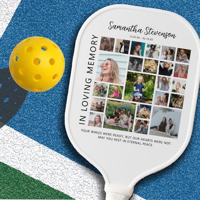Personalised 24 Photo Collage Memorial Pickleball Paddle (Creator Uploaded)
