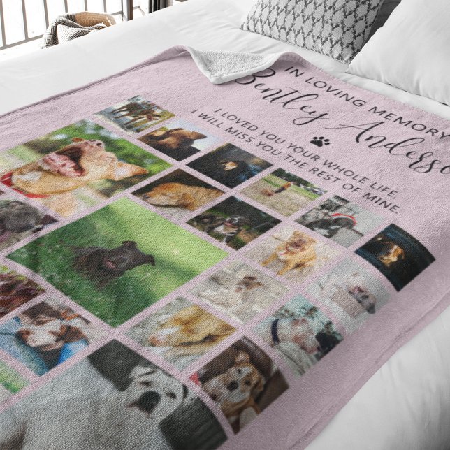 Personalised 24 Photo Pet Memorial Fleece Blanket (Creator Uploaded)