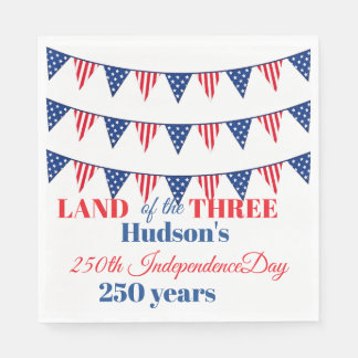 Personalised 250th Independence Day Party Napkins