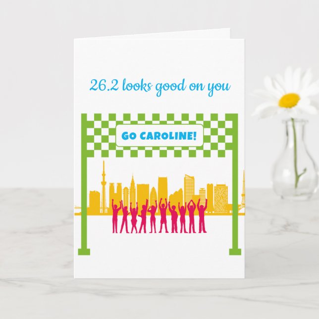 Personalised 26.2 Tokyo Japan Marathon Congrats  Card (Small Plant)