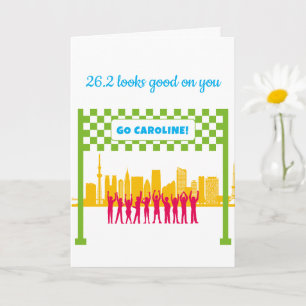 Personalised 26.2 Tokyo Japan Marathon Congrats Card