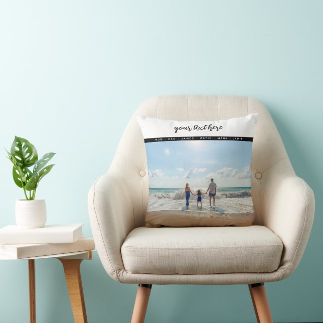 Personalised 2 Photo Family Love Memories Cushion (Chair)
