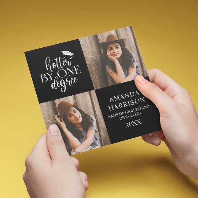 Personalised 2 Photo Graduation  Announcement (Creator Uploaded)