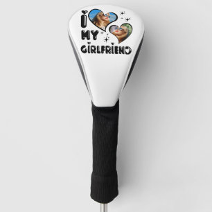 Personalised 2 Photo I Love My Girlfriend Golf Head Cover