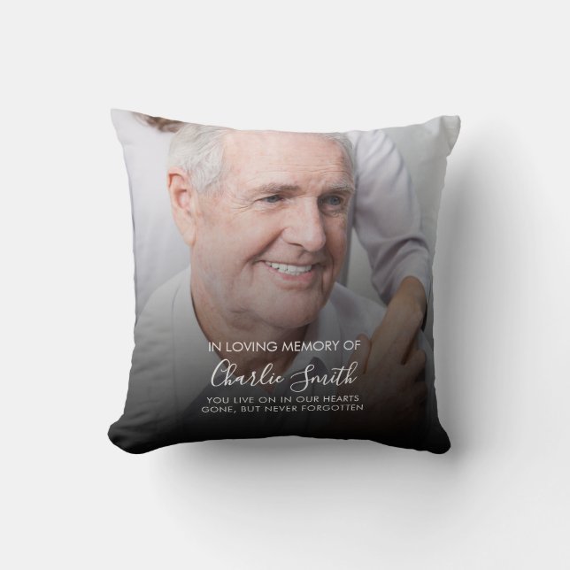 Personalised 2-photo "In loving memory" pillow (Front)