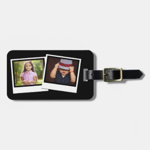 Personalised 2-Photo Snapshot Frames Custom Colour Luggage Tag