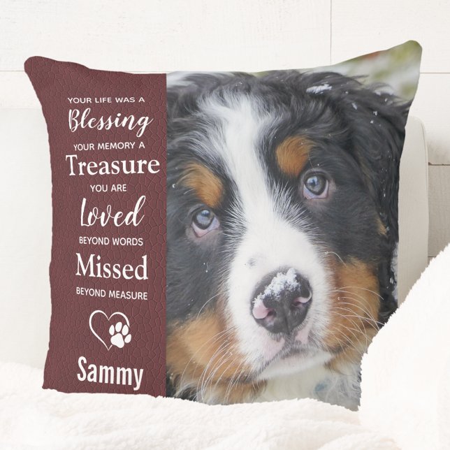 Personalised 2 Photo Sympathy Gift Pet Memorial Cushion (Creator Uploaded)