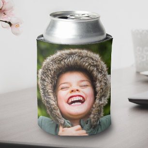Personalised 2 Photo Template Double Sided Can Cooler