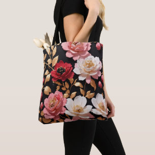 Personalised 2-Sided Image Flower Tote Bag