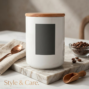 Personalised 2x3 Charcoal Grey FoodContainer Label