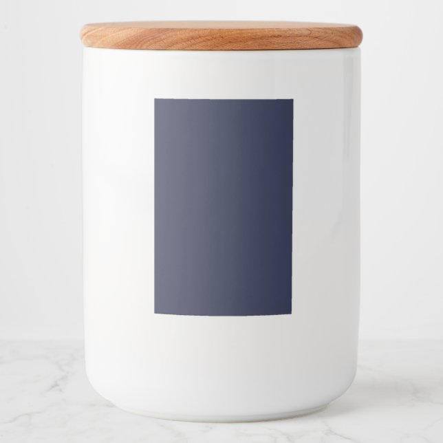 Personalised 2x3 Navy Blue Food Container Label (Front)
