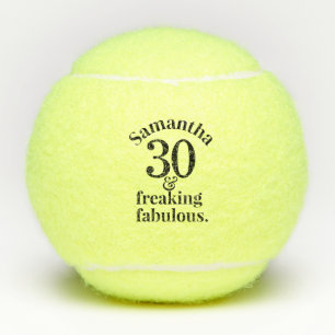Personalised 30 & Fabulous Birthday Tennis Balls