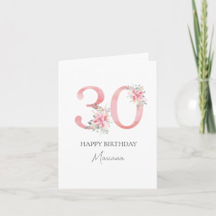 Personalised 30 years old card
