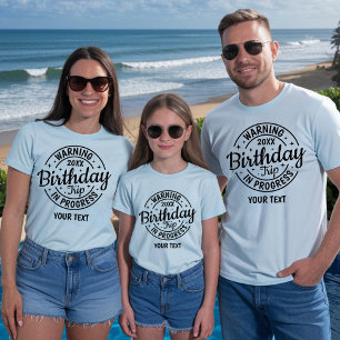 Personalised 30th 40th 50th 60th 70 Birthday Trip T-Shirt