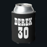 Personalised 30th Birthday Black White Can Cooler<br><div class="desc">Personalised 30th Birthday Black White Can Cooler</div>