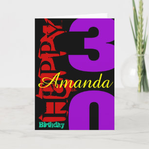 Personalised 30th Birthday POP Greeting Card