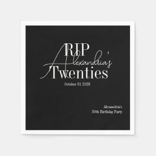 Personalised 30th birthday RIP 20s party Napkin