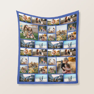 Personalised 32 Photo Collage Fleece Blanket