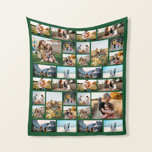 Personalised 32 Photo Collage Fleece Blanket