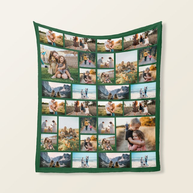 Personalised 32 Photo Collage Fleece Blanket (Creator Uploaded)