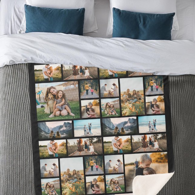 Personalised 32 Photo Collage Fleece Blanket (Creator Uploaded)