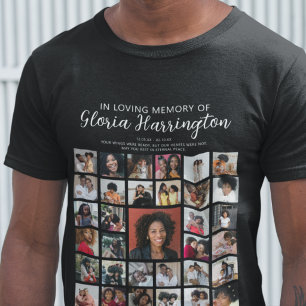 Personalised 33 Photo Collage Memorial T-Shirt