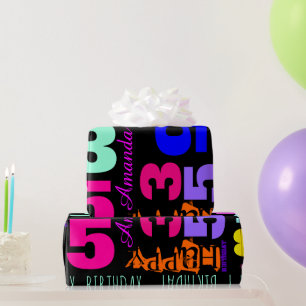 Personalised 35th Birthday POP Wrapping Paper