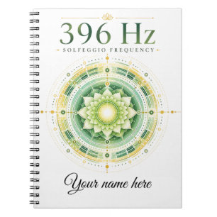 Personalised 396 Hz Solfeggio Frequency Notebook