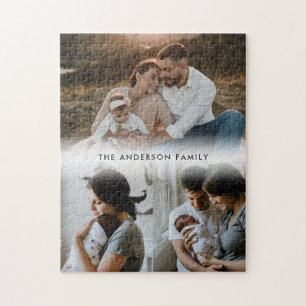 Personalised 3 Family Photo Collage Jigsaw Puzzle