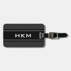 Personalised 3 letter monogram travel luggage tag