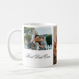 Personalised 3 Photo And Text White Coffee Mug