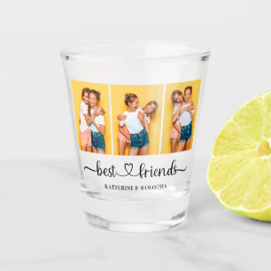 Personalised 3 Photo Collage Best Friends Forever  Shot Glass