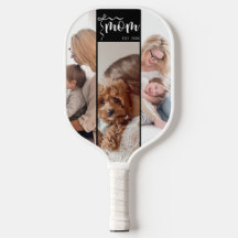 Personalised 3-Photo Collage Black Mum Est Year 
